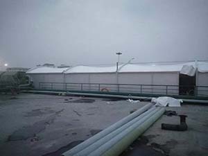 南通百威英博啤酒廠污水池反吊膜封閉工程動態