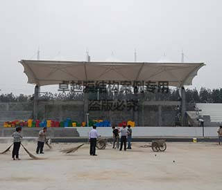 商丘睢縣新區中學操場膜結構看臺