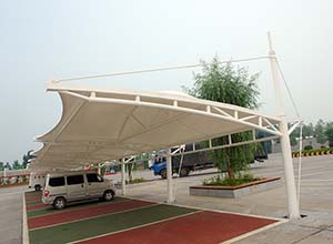 新鄭膜結構車棚【廠家直銷】新鄭膜結構停車棚,張拉膜車棚