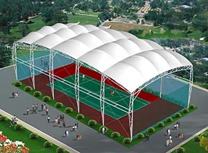 網(wǎng)球場膜結(jié)構(gòu)頂棚/雨棚/遮陽棚有什么優(yōu)點(diǎn)？