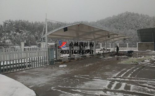 信陽羅山服務區膜結構車棚/頂棚工程動態