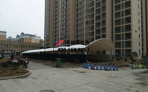 駐馬店新蔡地下入口膜結構車棚/罩棚工程動態