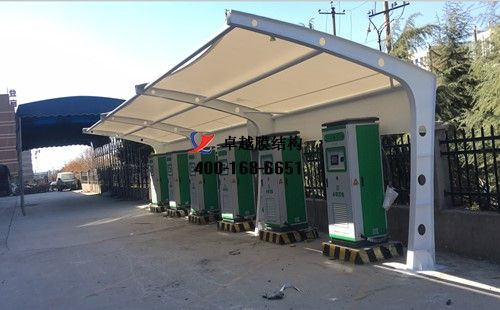 滎陽織機路膜結構車棚/罩棚工程動態