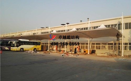 宇通十八里河膜結構充電站車棚/頂棚項目工程動態