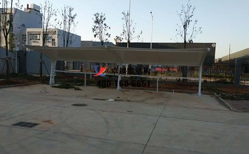 宇通長沙4S店膜結構車棚/罩棚工程動態