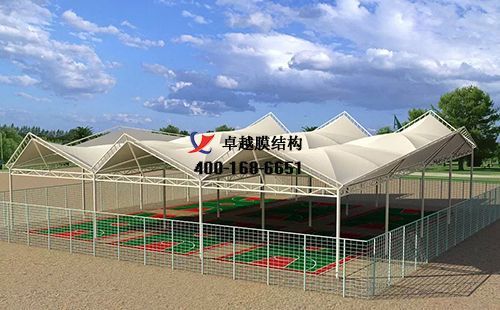 阿勒泰膜結(jié)構(gòu)網(wǎng)球場門球場籃球場（阿勒泰地區(qū)第二高級中學(xué)“希望籃球訓(xùn)練營 ）設(shè)計施工安裝案例