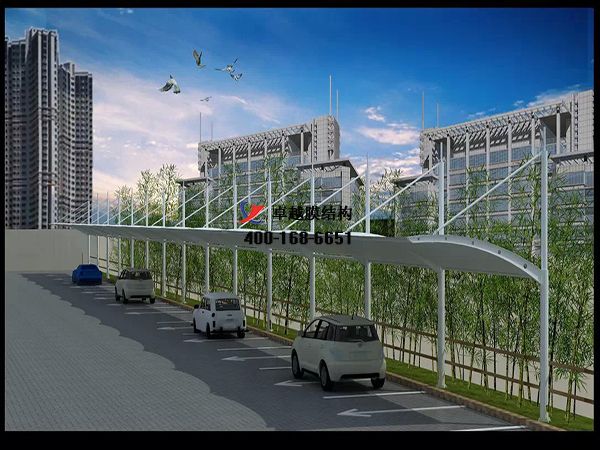    石家莊<font color='red'>膜結構車棚</font>【石家莊漢迪科技有限公司】工程實例