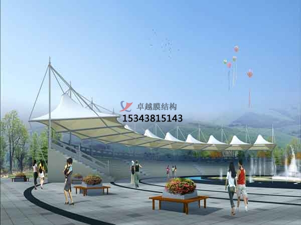 鶴崗市看臺膜結構遮陽棚/主席臺頂篷/舞臺雨棚廠家
