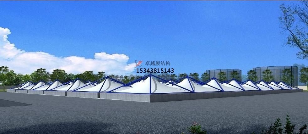 陽泉市污水池加蓋膜結構遮陽棚【生產銷售】