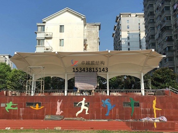 老河口體育場看臺膜結構/舞臺罩棚【生產安裝】