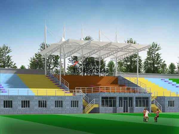 安陸體育場看臺膜結構/舞臺罩棚【生產(chǎn)安裝】