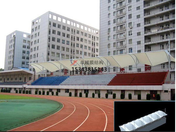 蘄春體育場看臺膜結構/舞臺罩棚【生產(chǎn)安裝】