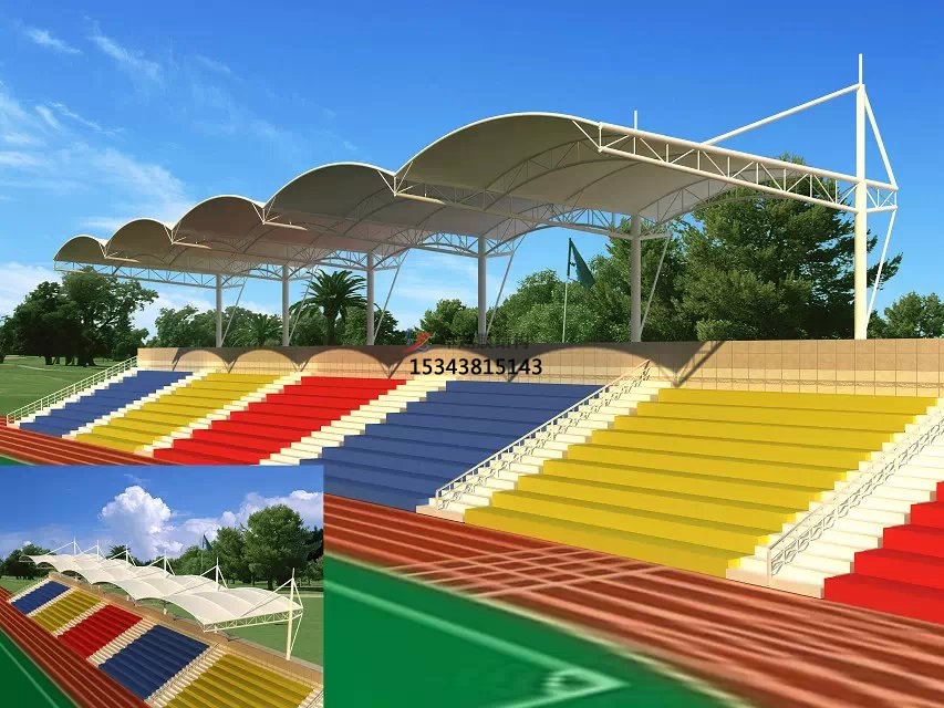 博愛縣膜結構看臺雨篷/主席臺/舞臺安裝專業生產廠家