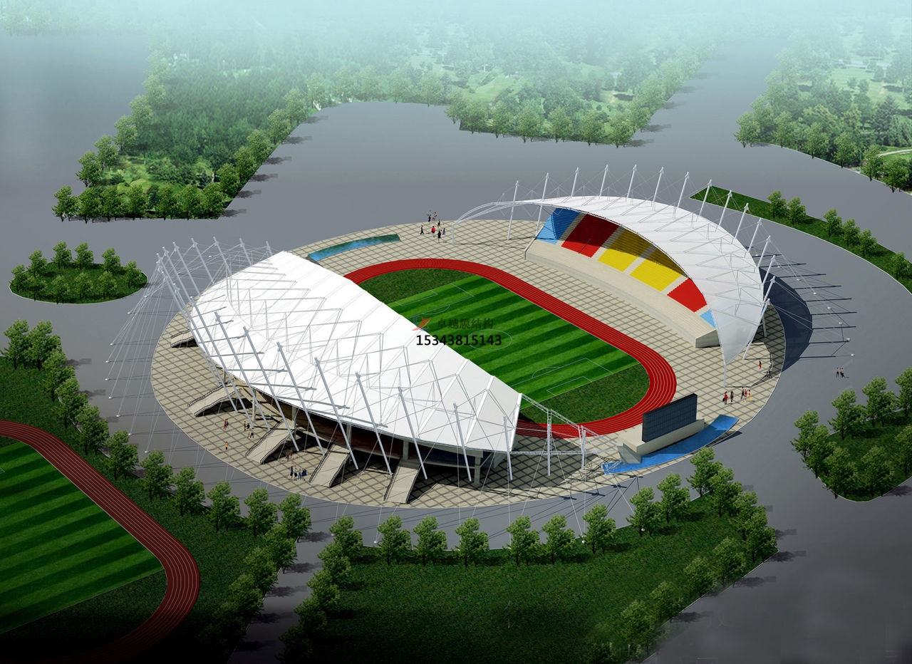 濮陽縣<font color='red'>膜結構看臺</font>雨篷/主席臺/舞臺安裝專業生產廠家