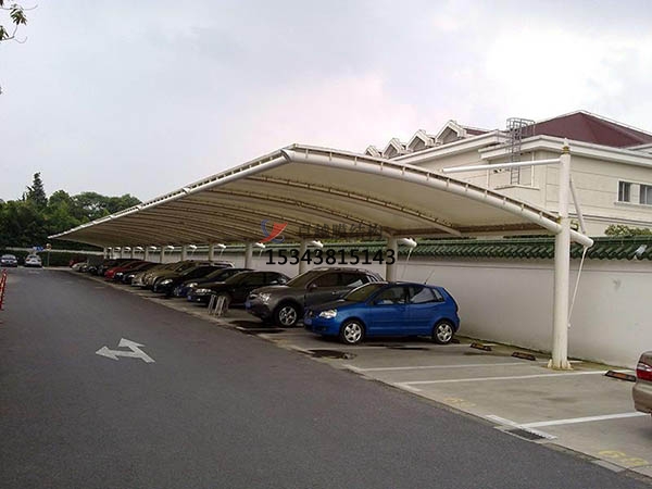 米林膜結構停車棚【遮陽棚廠家】