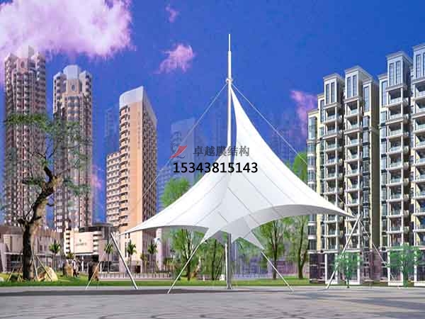 山西商業廣場<font color='red'>張拉膜結構</font>景觀棚/雨棚設計搭建