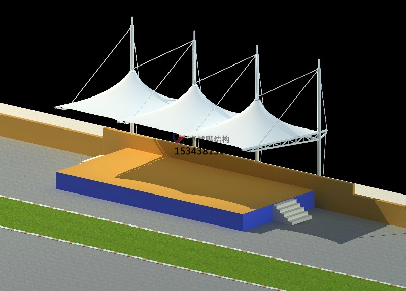 天門體育場看臺頂棚/運動場主席臺/風雨操場雨棚生產廠家