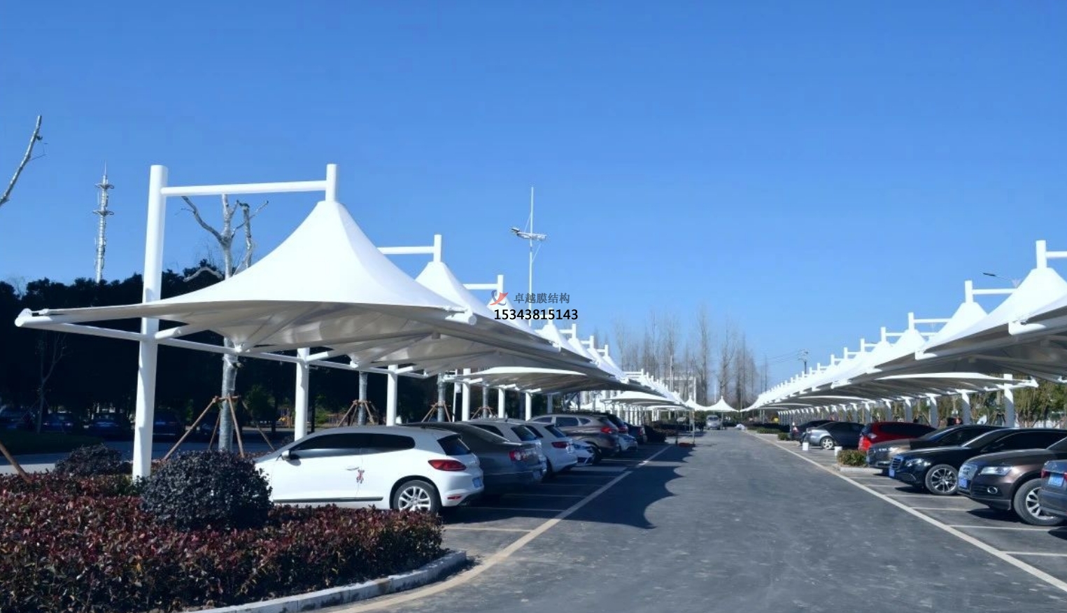 銅川帽頂<font color='red'>膜結構車棚</font>——銅川膜結構公司【專業廠家】