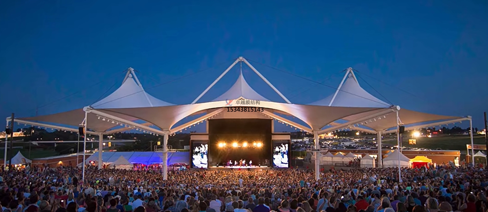張掖舞臺膜結構雨棚——張掖膜結構專業廠家