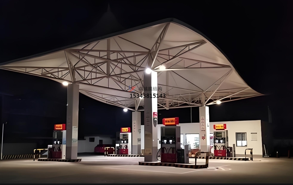 孝感加油站膜結構頂棚——孝感膜結構公司專業廠家