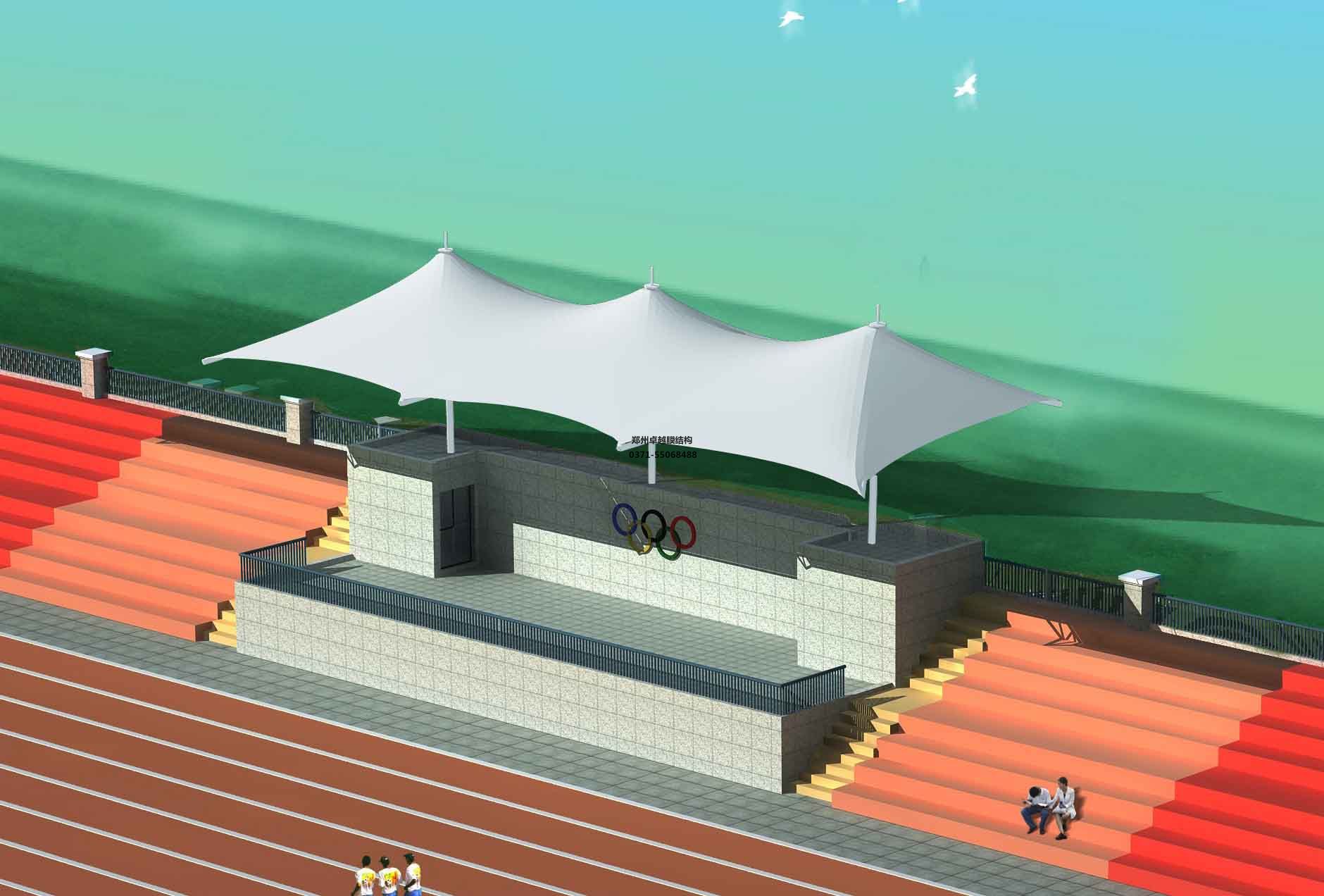 洛陽張拉膜看臺設計施工案例