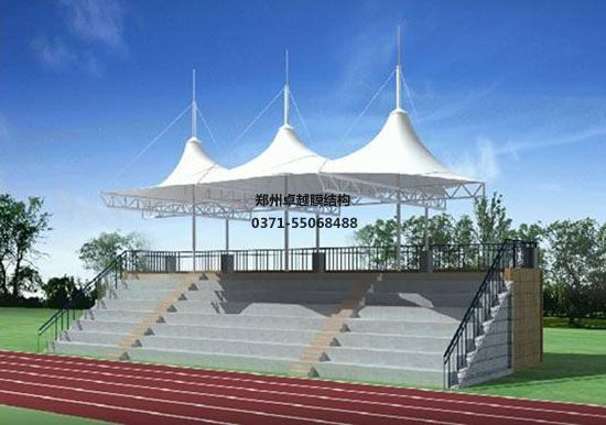 河北<font color='red'>膜結構看臺</font>/舞臺【河北省科技工程學校等】工程設計施工案例