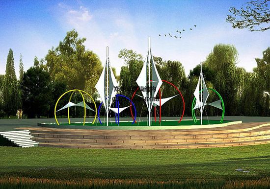 西安張拉膜遮陽棚生產廠家設計施工【西安外國語大學(長安校區)張拉膜遮陽棚】等項目