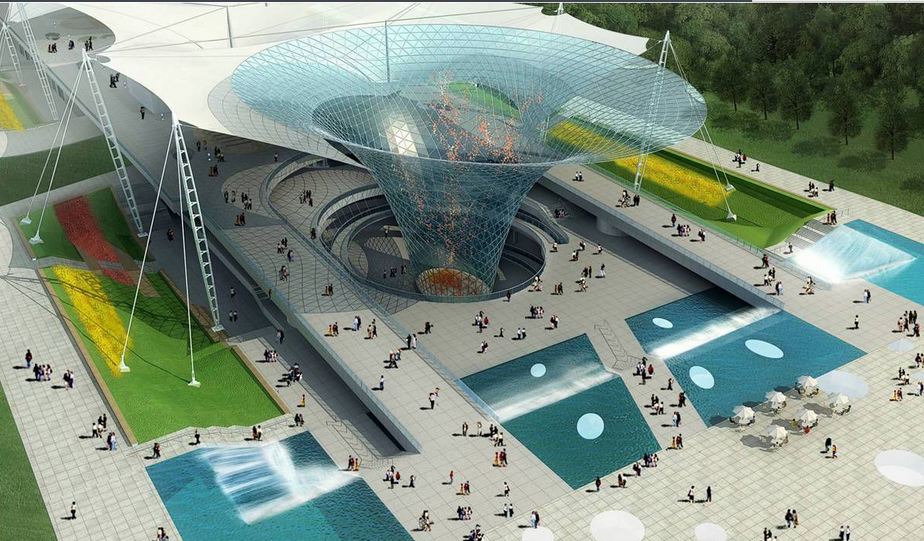 濟寧膜結構地下車庫入口【施工案例】